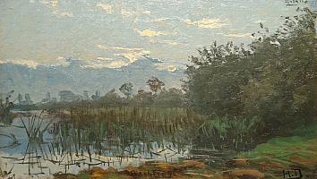 Hermann Dischler, Neuenburg, 1892, OIlPlatte, 20 x 33 cm.JPG
